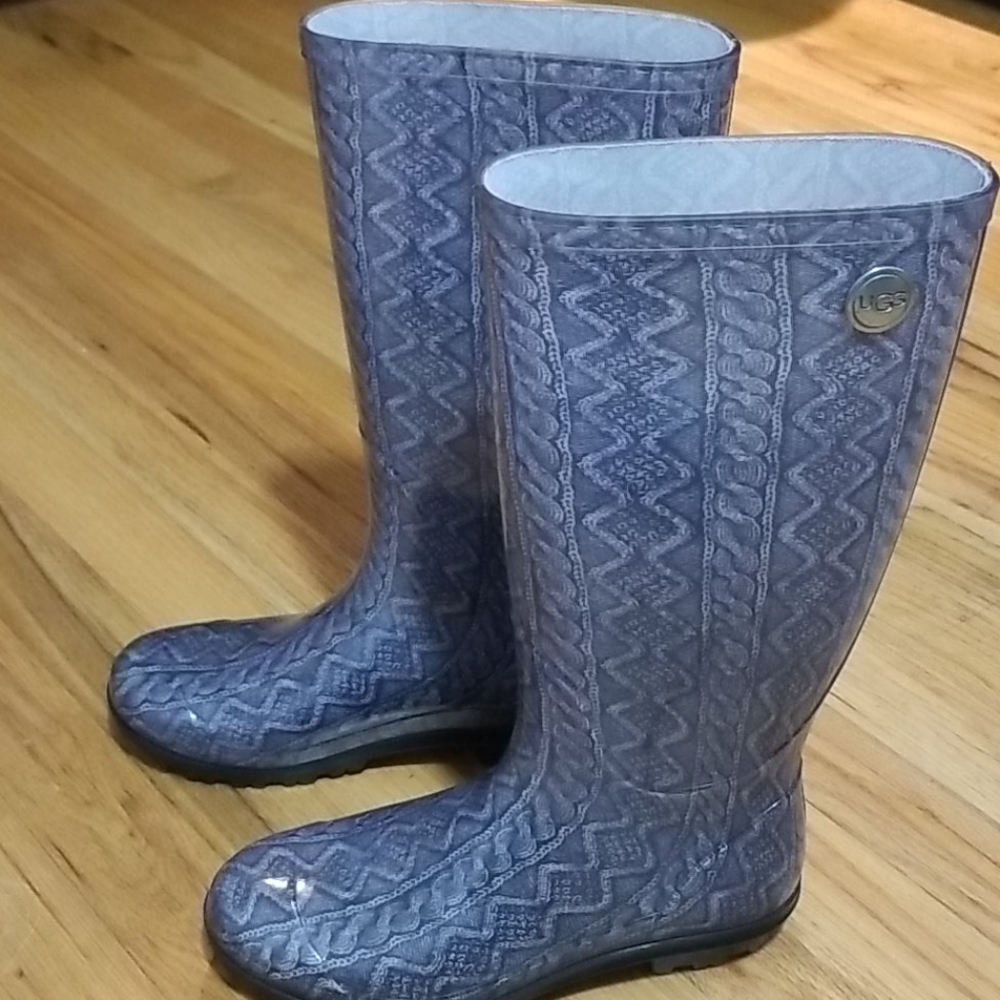 UGG Cable Knit Rainboots